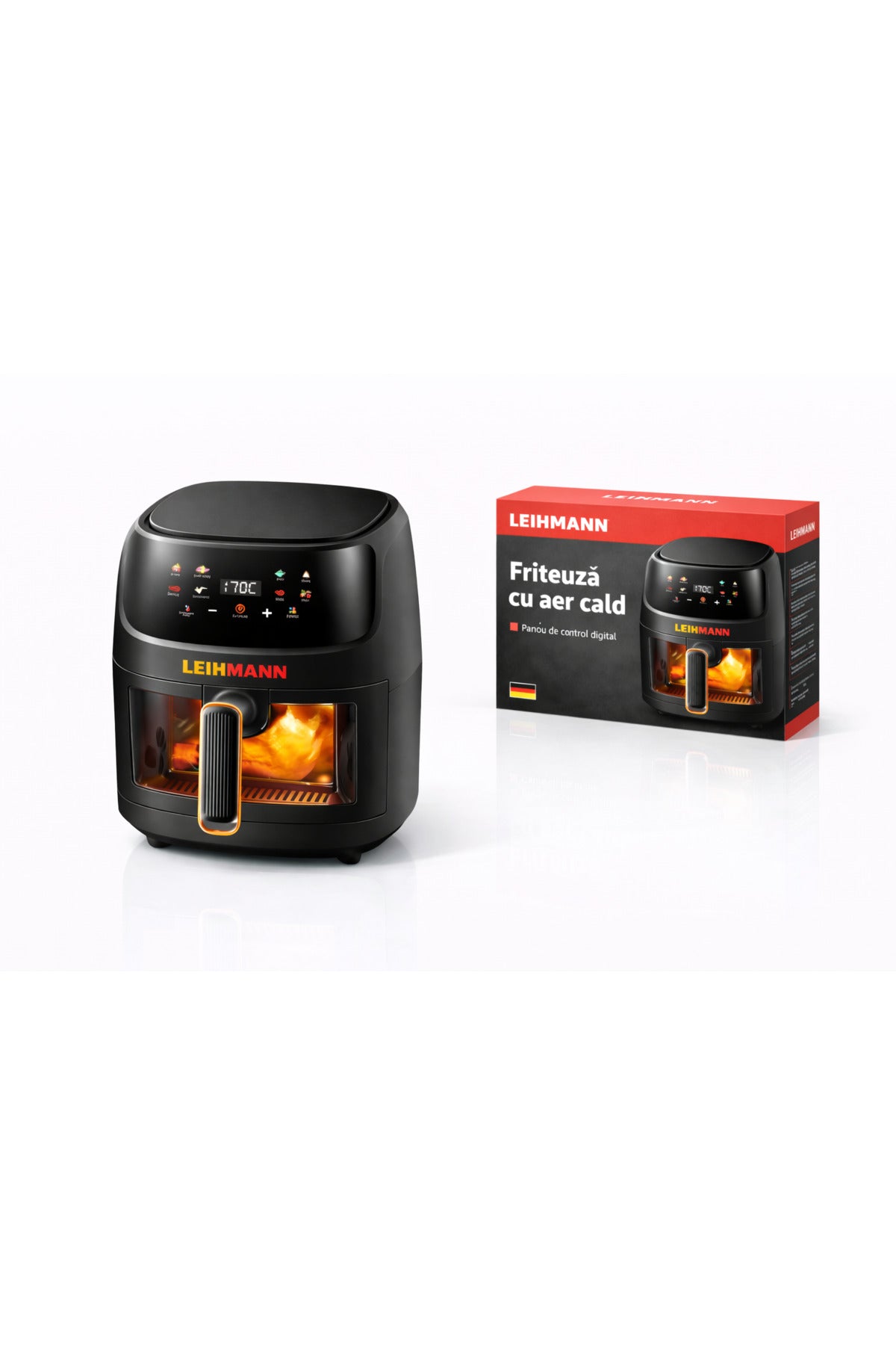 Friteuza electrica cu geam si aer cald , air fryer capacitate 8L