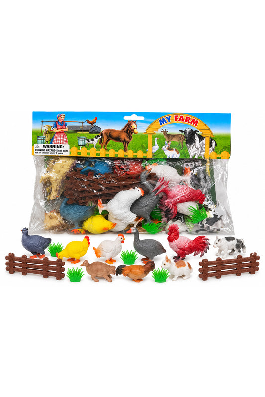 Set de joacă fermă cu figurine animale și accesorii My Farm, multicolor