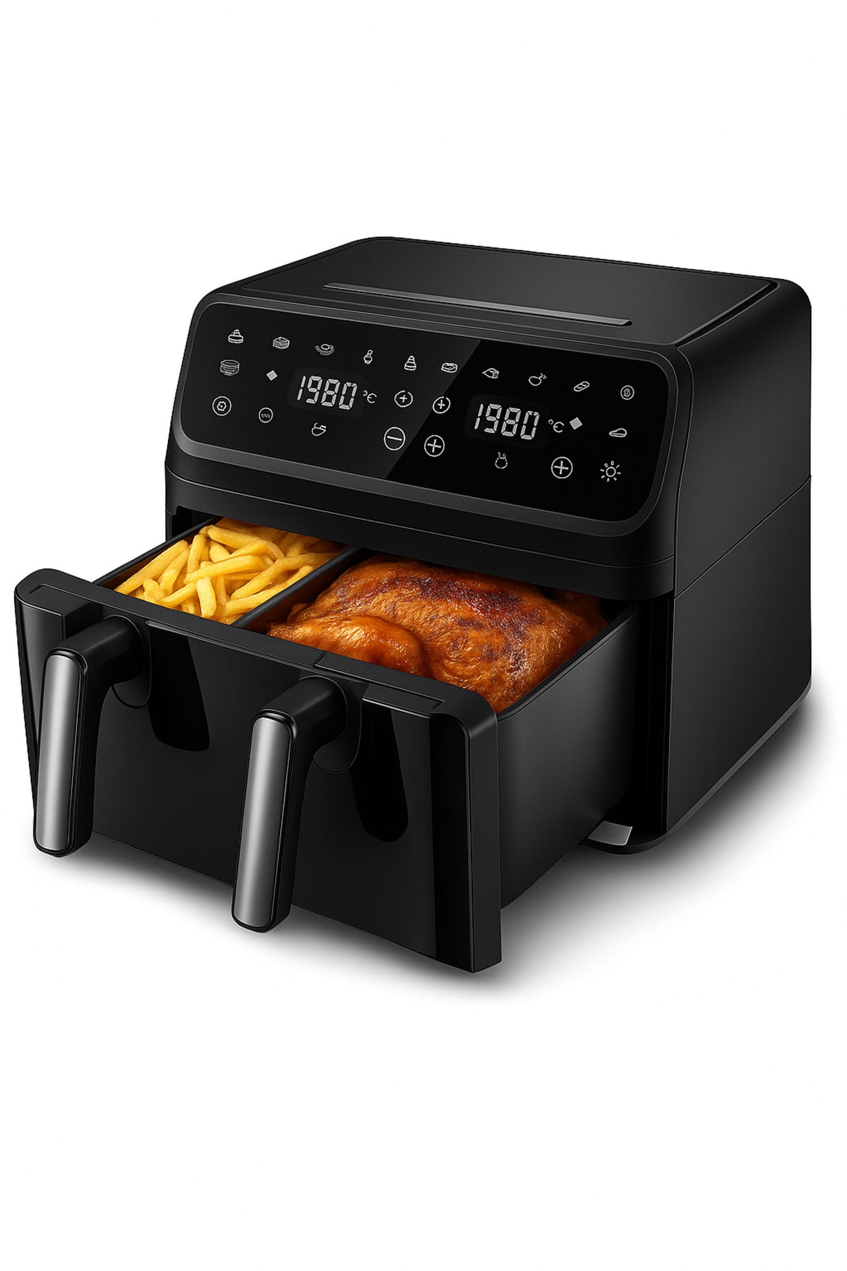 Friteuza cu aer cald 10L cu cos dublu