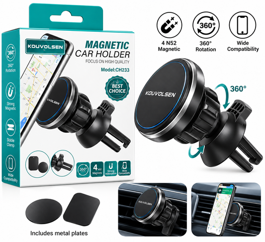Suport telefon auto magnetic Kouvoksen CH233